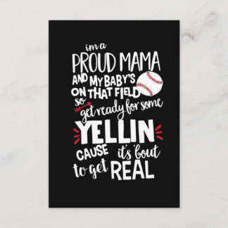 I'm A Proud Mama And My Baby's On That Field Enclosure Card