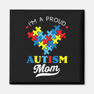 I'm A Proud Mum Autism Awareness Autistic Heart So Magnet