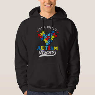 I'm A Proud Nonnie Autism Awareness Heart Autistic Hoodie