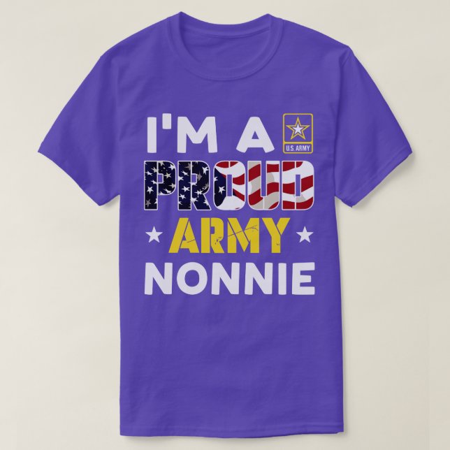 Im a Proud NONNIE USA American Flag Family Solider T-Shirt (Design Front)
