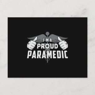 I'm A Proud Paramedic Ambulance EMS EMT Aid Funny Postcard