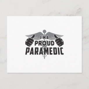 I'm A Proud Paramedic Ambulance EMS EMT Medic Aid Postcard