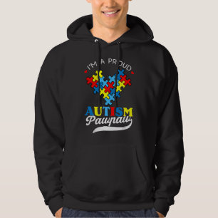 I'm A Proud Pawpaw Autism Awareness Heart Autistic Hoodie