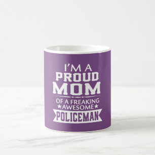 I'M A PROUD POLICEMAN'S MOM COFFEE MUG