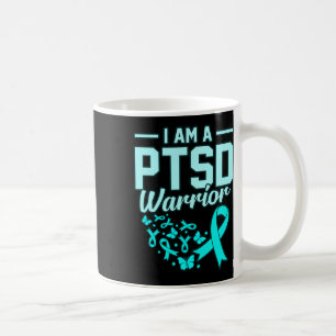 I'm A Ptsd Warrior Stress Awareness Ribbon Support Coffee Mug