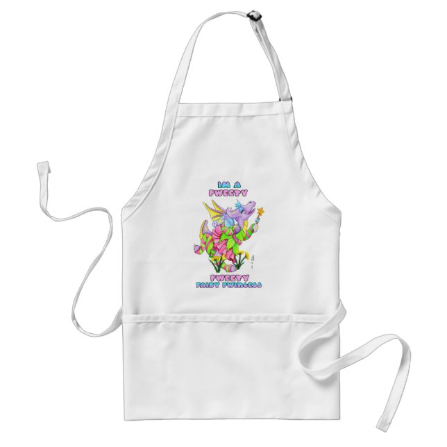 Im A pweety pweety fairy pwincess cute baby dragon Standard Apron (Front)