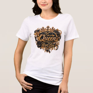 I'm a Queen Elegant Royal Crown Design Tri-Blend Shirt