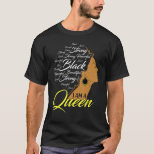 Im a Queen Strong Black African American Afro Wome T-Shirt