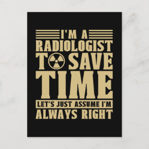 I'm A Radiologist Radiology X-Ray Rad Tech Xray Holiday Postcard