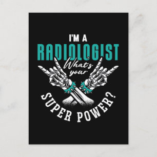 I'm A Radiologist Super Power Radiology X-Ray Holiday Postcard