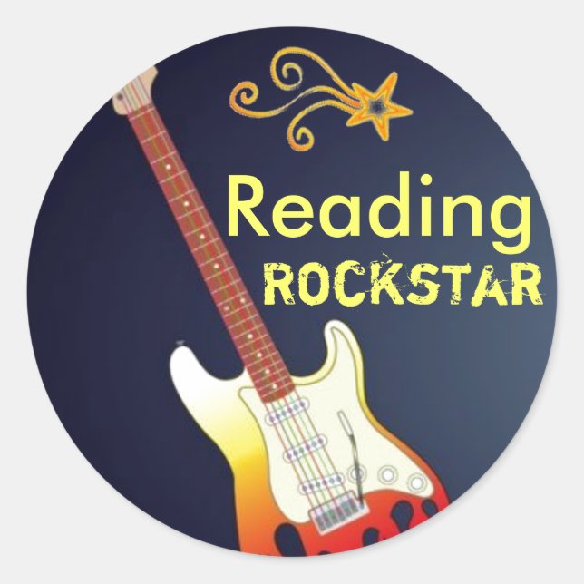 I'm a Reading Rockstar Stickers (Front)