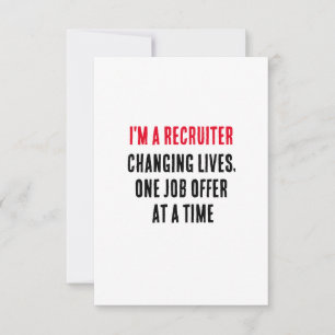 I'm a recruiter – changing lives, one job offer thank you card