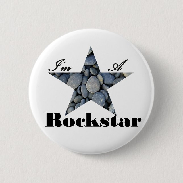 I'M A Rockstar 6 Cm Round Badge (Front)