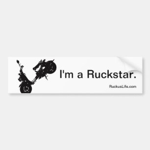 I'm a Ruckustar Bumper Sticker. Sticker