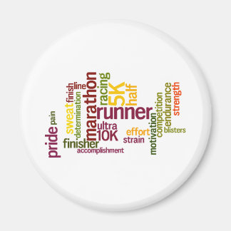 I'm a Runner Words Magnet