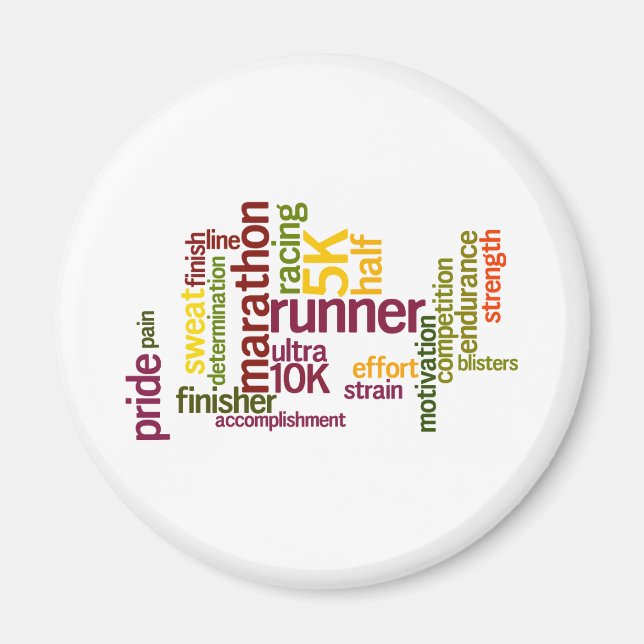 I'm a Runner Words Magnet (Front)
