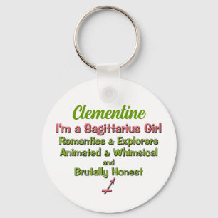 I'm a Sagittarius Girl Personalised Keychain