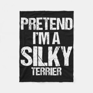I'm A Silky Terrier Funny Halloween Dog Costume  Fleece Blanket