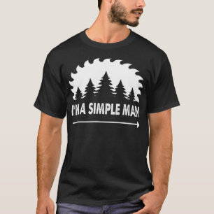 Im a simple man dinosaur animal birthday pirate bi T-Shirt