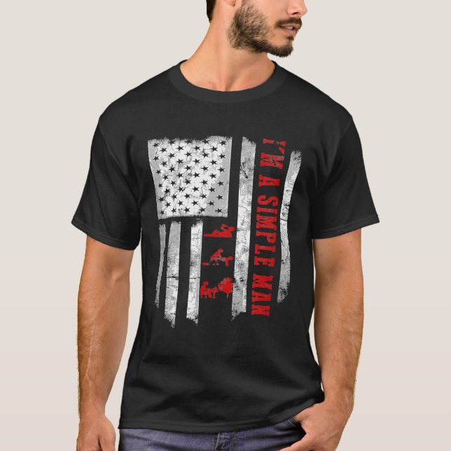 Im a simple man drink piano tee (Front)