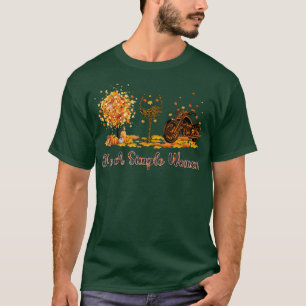 Im A Simple Woman Autumn Fall Wine Motorcycles Lov T-Shirt