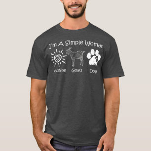 Im A Simple Woman Love Sunshine Goats And Dog T-Shirt