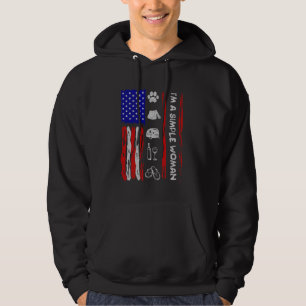 I'm a Simple Woman Wine Dog Flip-Flop Outdoor Camp Hoodie