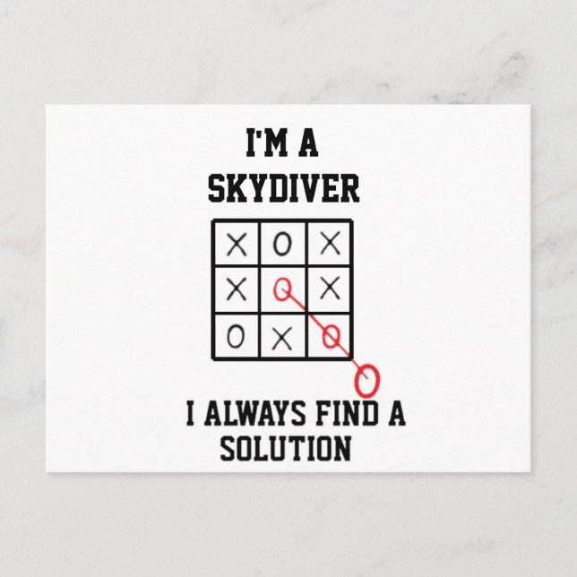 Im A Skydiver I Always Find A Solution  Postcard (Front)