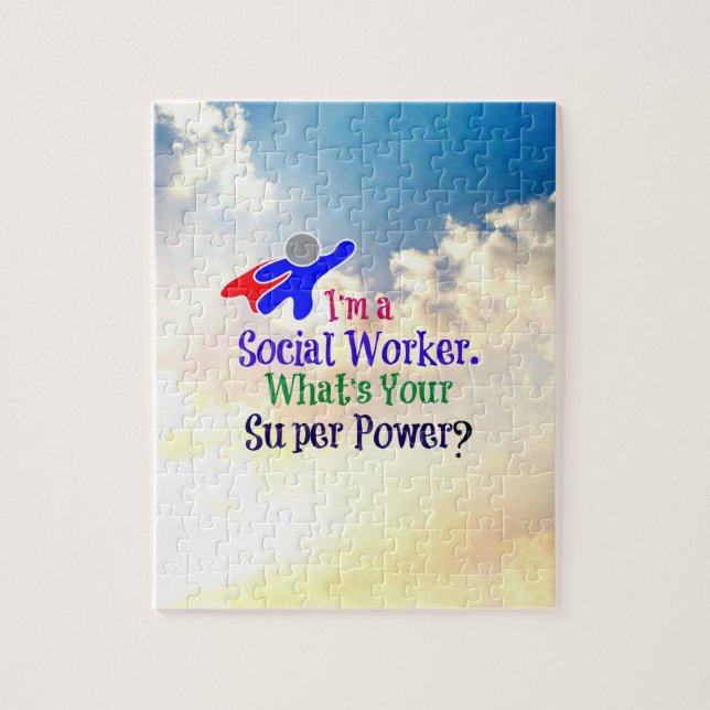 I'm a Social Worker. What's Your Super Power? Jigsaw Puzzle (Vertical)