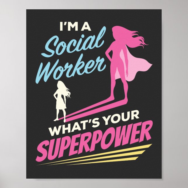 I'm a Social Worker What's Your Superpower Poster (Front)