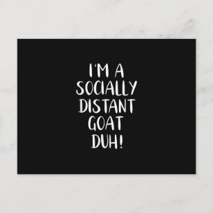 I'm a Socially Distant Goat Funny Halloween Announcement Postcard