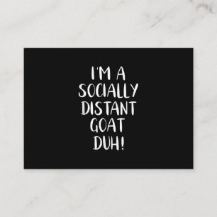 I'm a Socially Distant Goat Funny Halloween Business Card