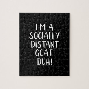 I'm a Socially Distant Goat Funny Halloween Jigsaw Puzzle