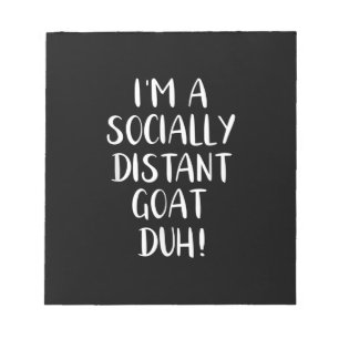 I'm a Socially Distant Goat Funny Halloween Notepad