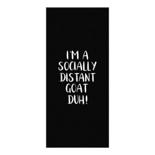 I'm a Socially Distant Goat Funny Halloween Rack Card