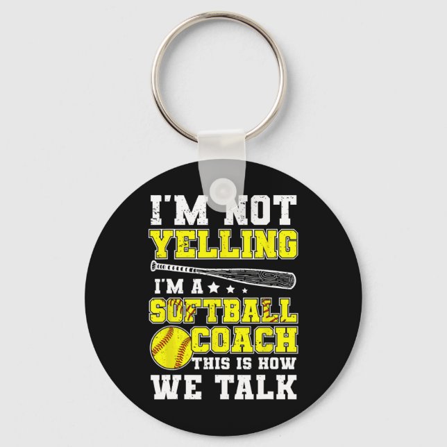 I'm A Softll Coach Funny Softll Coaching  Key Ring (Front)