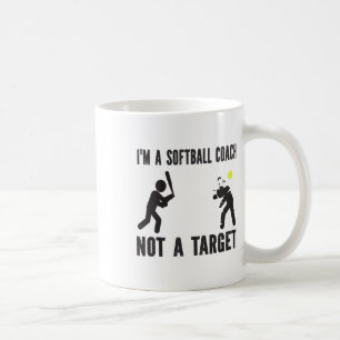 I'm A Softll Coach Not A Target Funny Softll Lover Coffee Mug