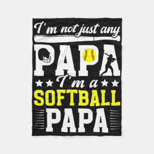 I'm A Softll Papa Of A Softll Player Papa Grandpa Fleece Blanket