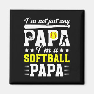 I'm A Softll Papa Of A Softll Player Papa Grandpa Magnet