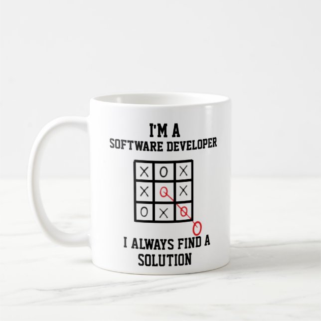 Im A Software Developer I Always Find A Solution  Coffee Mug (Left)