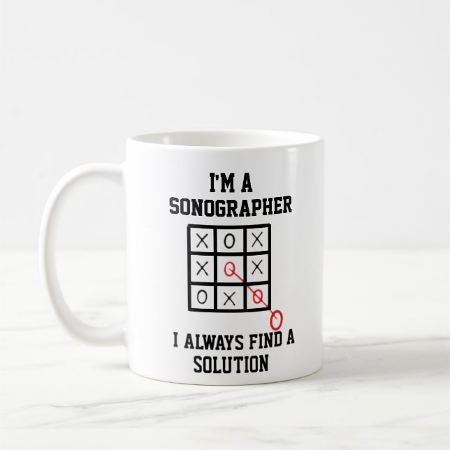 Im A Sonographer I Always Find A Solution Mug (Left)