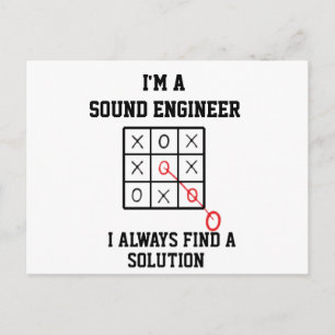 Im A Sound Engineer I Always Find A Solution Postcard