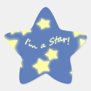 I'm a Star! Blue/Yellow Star Sticker