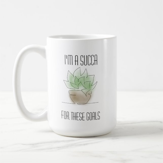 I'm A Succa Plant Lover Succulent Mug (Left)