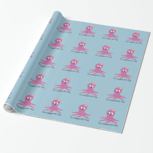 I'm a sucker for you! Pink Octopus Wrapping Paper