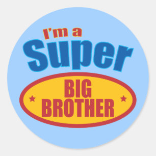 I'm a Super Big Brother Classic Round Sticker