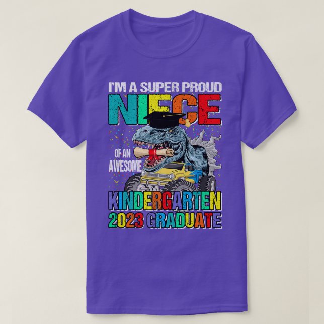 I'm A Super Proud Niece Of An Awesome Kindergarten T-Shirt (Design Front)