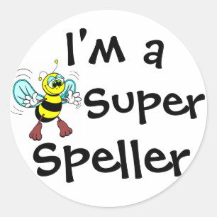 I'm A Super Speller Classic Round Sticker