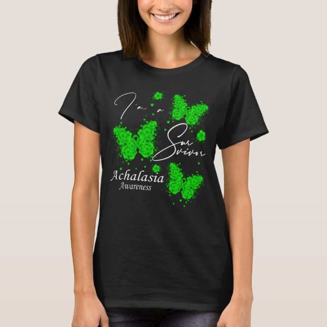 I'm A Survivor Achalasia Awareness Butterfly T-Shirt (Front)
