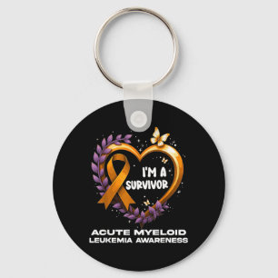 Im A Survivor Acute Myeloid Leukaemia Awareness Key Ring